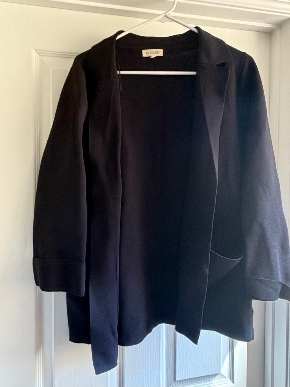 Roolee Black Open-Front Blazer Jacket